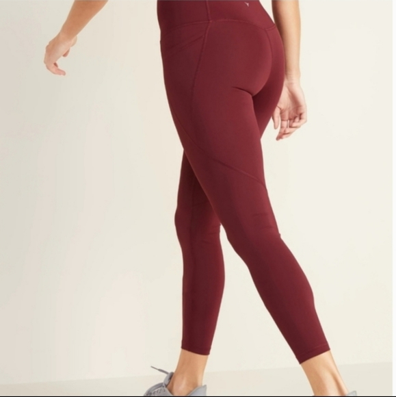 Old Navy Maroon Leggings - Size Medium - Picture 3 of 7